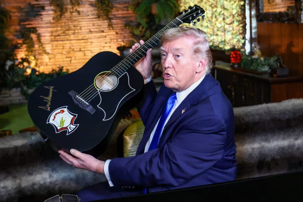 Amid Iran war and airport turmoil, Trump makes a detour to Elvis Presley's Graceland - PBS