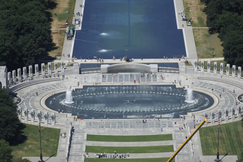 Reflecting Pool liner was cut with a sharp knife or razor, National Park Service says - PBS