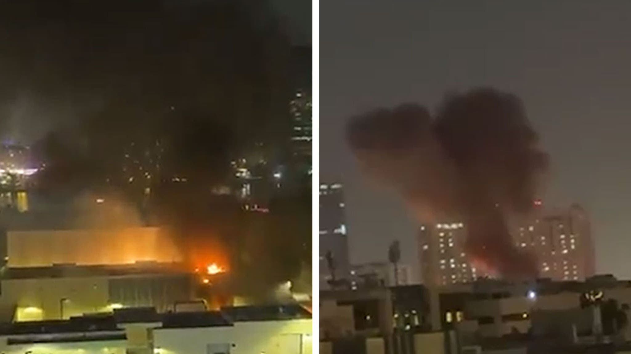 Iranian Drone Strikes Near U.S. Consulate in Dubai, Sparking Blaze, on Video