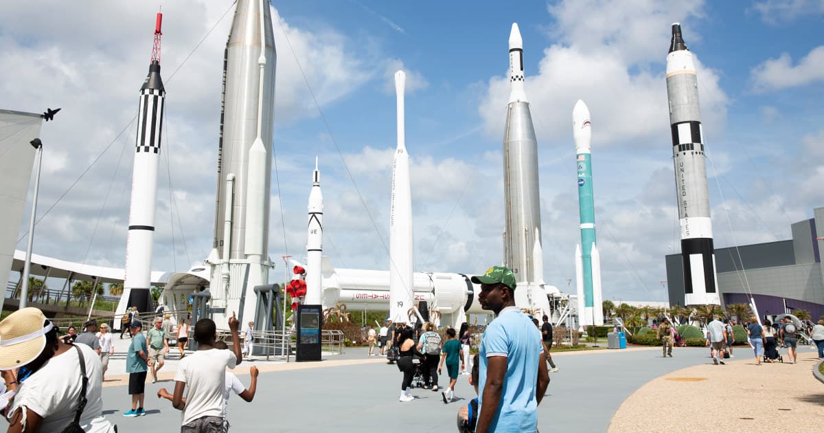 Excited visitors for NASA's moon launch jockey for prime views - nbcnews.com